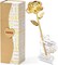 Gold Dipped Real 24K Gold Rose, 1 Pack Infinity Flower Decor Hand Dipped in 24K Romantic Rose Gifts for Women in Her Wife Girlfriend Birthday Anniversary Valentines Mothers Day Christmas(Gold)